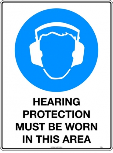 50mm Disc - Self Adhesive - Hearing Protection Pictogram