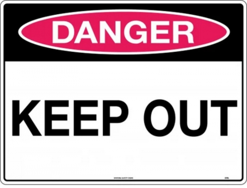 600x450mm - Metal - Danger Keep Out