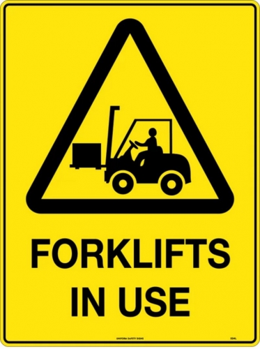 300x225mm - Metal - Caution Forklifts in Use