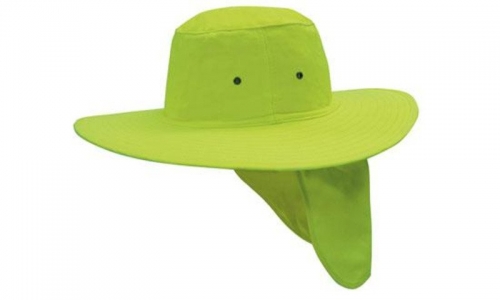 Canvas Hat W/Flap - Green