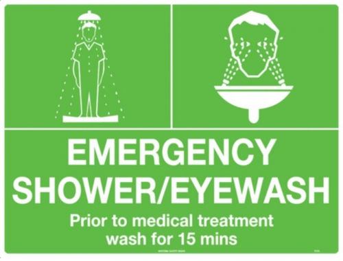 450x300mm - Metal - Emergency Shower/Eyewash