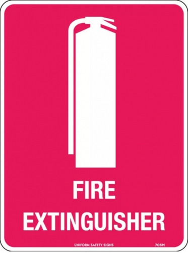 225x150mm - Metal - Fire Extinguisher (with pictogram)
