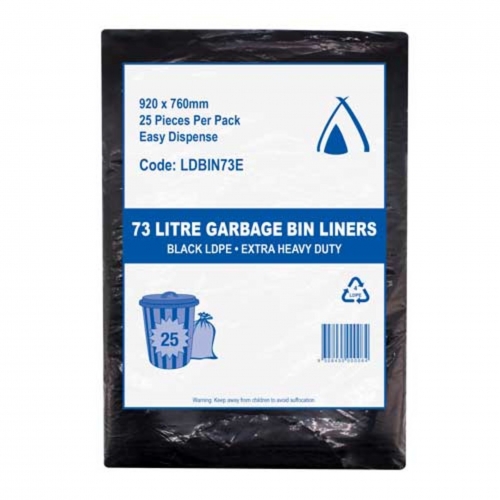 73Ltr HD Garbage Bags 920 x 760mm