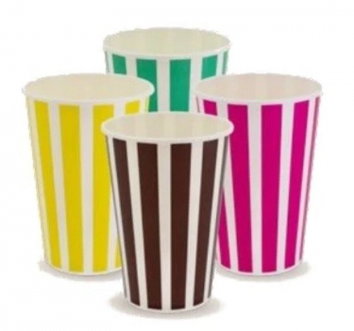 8oz Candy Stripe Paper Cold Cup