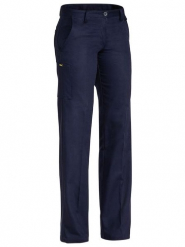 Bisley Womens Cotton Drill Work Pant - Navy