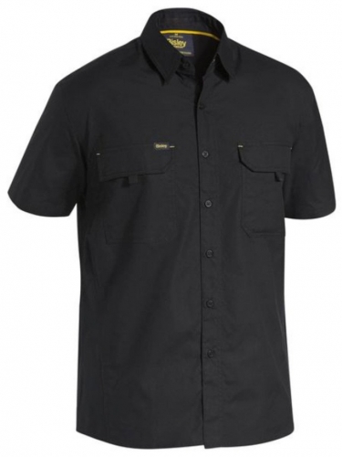 Bisley Mens Airflow Ripstop S/S Shirt - Black