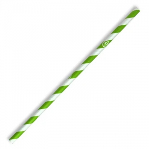 BioStraw-6mm x197mm Green Stripe