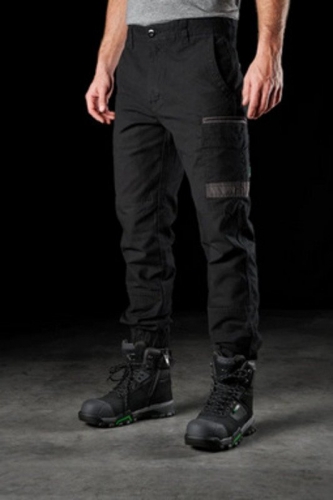 FXD Mens WP4 360 Stretch Cuff Cotton Work Pants - Black