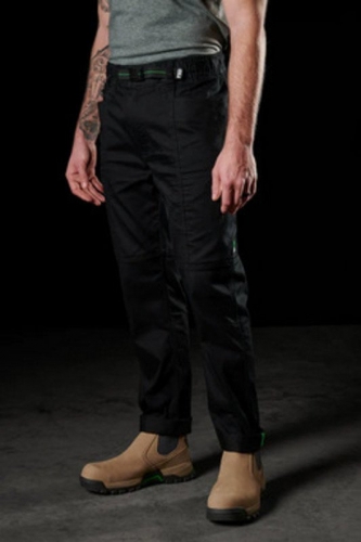 FXD Mens WP-6 Stretch Elastic Waist Work Pants - Black