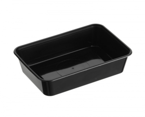 500ml Rectangle Black Container