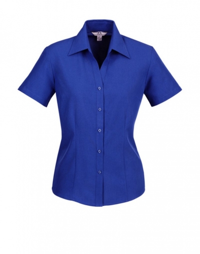 Fashion Biz Ladies Oasis S/S Shirt - Electric Blue