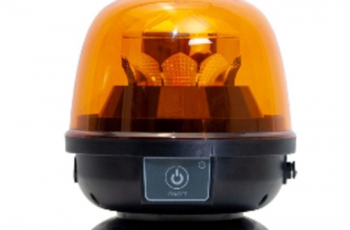 Rechargeable LED Dome Beacon Amber Magnetic Base