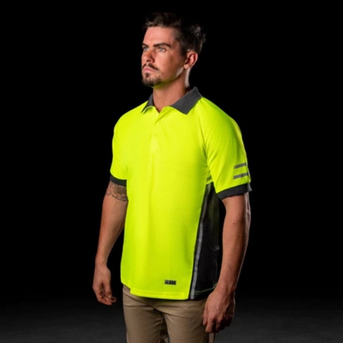 BAD Mens Modern Polo Short Sleeve Shirt - Yellow