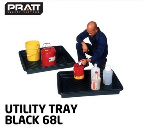 Pratt Utility Spill Tray 68ltr - Black
