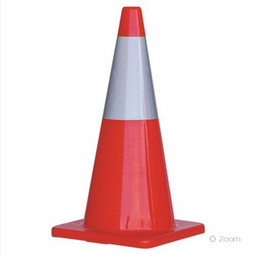Orange HiVis Traffic Cones with Reflective Band 700mm