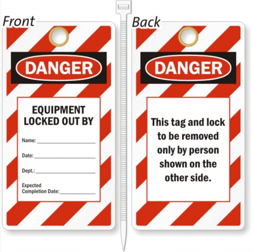 Danger Equipment Locked Out Tags