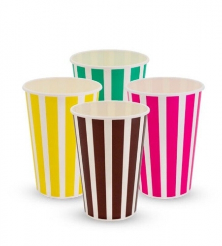 16oz Candy Stripe Paper Cold Cup