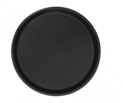 Tray Non-Slip Round 28cm Black