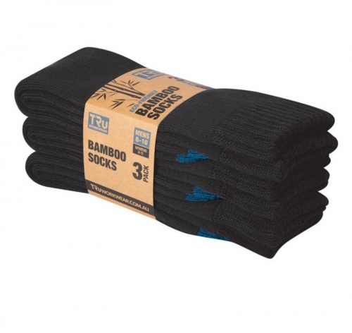 Eco-Friendly Bamboo Socks - Triple Pack - Black